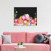Wilde Blume Art Deco Leinwanddruck (Insitu (Wohnzimmer))