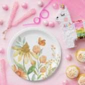 Wilde Blume ästhetische Aquarell Pappteller (Party)