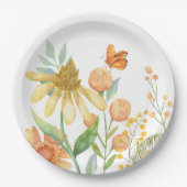 Wilde Blume ästhetische Aquarell Pappteller (Vorderseite)