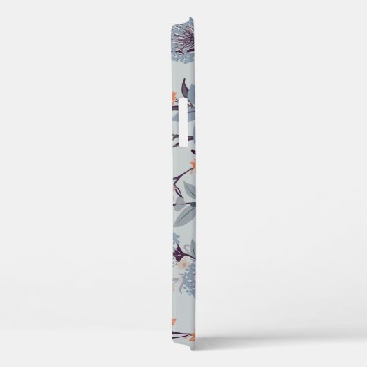 Wilde Blume auf blau, botanisch. Case-Mate iPhone Hülle (Rückseite / Rechts)