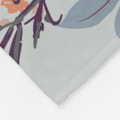 Wilde Blume auf blau, botanisch. Fleecedecke (Ecke)