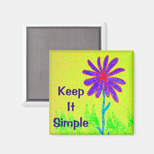 Wilde Blume Behalte einfach Magnet (Vorderseite/Rückseite)