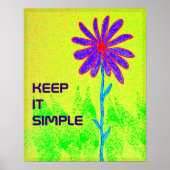 Wilde Blume Behalte It Einfaches Poster (Vorne)