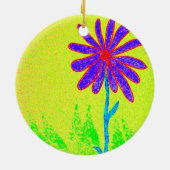 Wilde Blume behalten es einfach Keramikornament (Hinten)