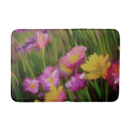 Wilde Blume bei Dämmerung Badematte