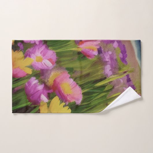 Wilde Blume bei Dämmerung Badhandtuch Set (Handtuch)