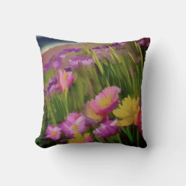 Wilde Blume bei Dämmerung Kissen