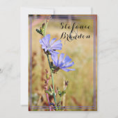 Wilde Blume bei der Morgenhochzeit Einladung (Vorderseite)