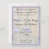 Wilde Blume bei der Morgenhochzeit Einladung (Rückseite)