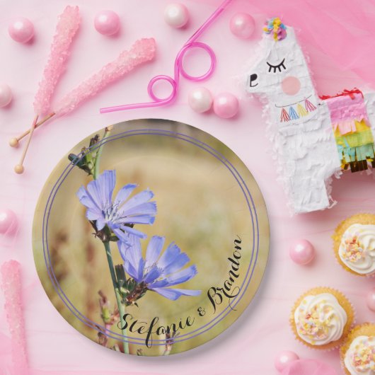 Wilde Blume bei der Morgenhochzeit Pappteller (Party)