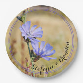 Wilde Blume bei der Morgenhochzeit Pappteller (Vorderseite)