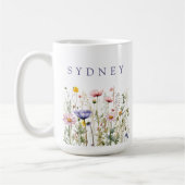 Wilde Blume Benutzername Kaffeetasse (Links)