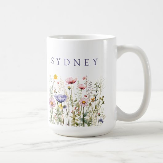 Wilde Blume Benutzername Kaffeetasse (Rechts)