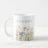 Wilde Blume Benutzername Kaffeetasse (Links)
