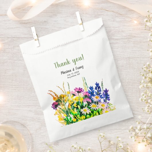 Wilde Blume bevorzugen Tasche Geschenktütchen (Ausgeschnitten)