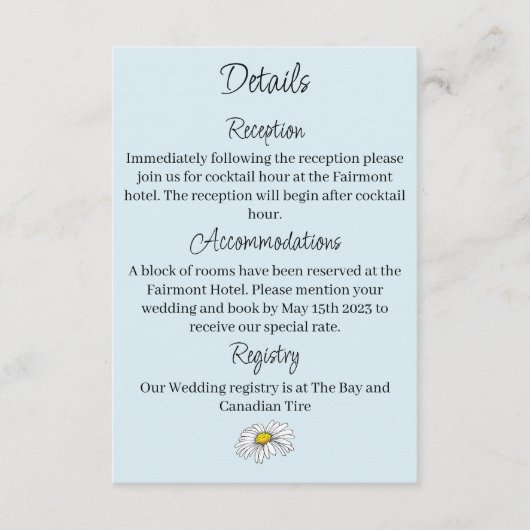 Wilde Blume Blaue Pilze Begleitkarte (Vorderseite)