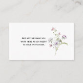 Wilde Blume Blendet benutzerdefinierte Details-Ums Begleitkarte (Rückseite)