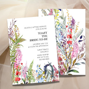 Wilde Blume Blooms Bridal Dusche Einladung