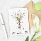 Wilde Blume Blume Bouquet Muttertag Karte