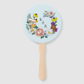 Wilde Blume Blumenblauer Pilz Fächer (Rückseite)