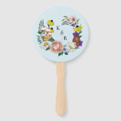 Wilde Blume Blumenblauer Pilz Fächer (Vorderseite)