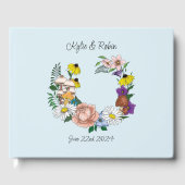 Wilde Blume Blumenblauer Pilz Gästebuch (Vorderseite)