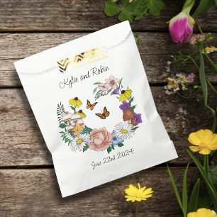 Wilde Blume Blumenblauer Pilz Hochzeit Geschenktütchen