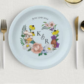 Wilde Blume Blumenblauer Pilz Pappteller