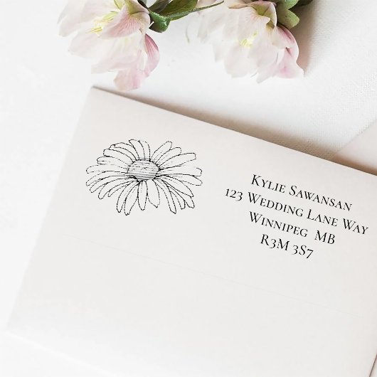 Wilde Blume Blumenblauer Pilz Permastempel