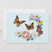 Wilde Blume Blumenblauer Pilz Save The Date (Rückseite)