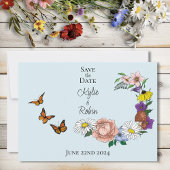Wilde Blume Blumenblauer Pilz Save The Date
