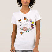 Wilde Blume Blumenblauer Pilz T-Shirt (Vorderseite)