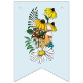 Wilde Blume Blumenblauer Pilz Wimpelkette (Erste Fahne)