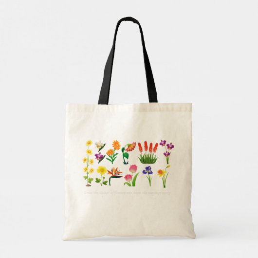Wilde Blume Blumenfrauen und -mädchen Tragetasche (Rückseite)