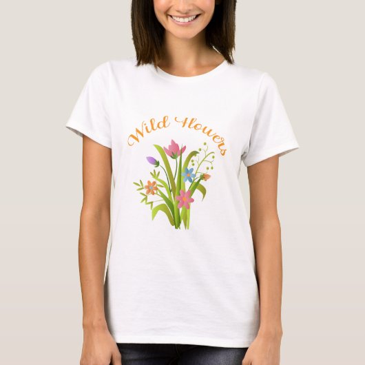 Wilde Blume Blumenkohl Shirt (Vorderseite)