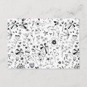 Wilde Blume Blumenstrauß Kunst, Dichtung und Musik Begleitkarte (Rückseite)