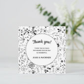 Wilde Blume Blumenstrauß Kunst, Dichtung und Musik Dankeskarte (Stehend Vorderseite)