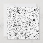 Wilde Blume Blumenstrauß Kunst, Dichtung und Musik Dankeskarte (Rückseite)