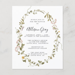 Wilde Blume Blumentaufen Flyer Haushalt