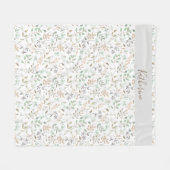  Wilde Blume Boho Benutzerdefinierter Name  Fleecedecke (Vorderseite (Horizontal))
