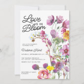 Wilde Blume | Boho Bridal Duwer Einladung (Vorderseite)