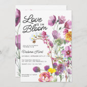 Wilde Blume | Boho Bridal Duwer Einladung (Vorne/Hinten)
