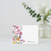 Wilde Blume | Boho Floral Platzkarten (Stehend Vorderseite)