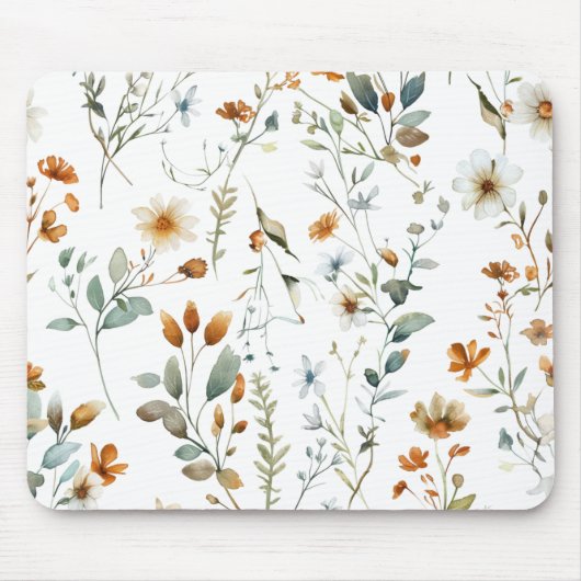 Wilde Blume Boho Mousepad (Vorne)
