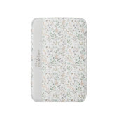   Wilde Blume Boho Personalisiert  Badematte (Vorderseite Vertikal)