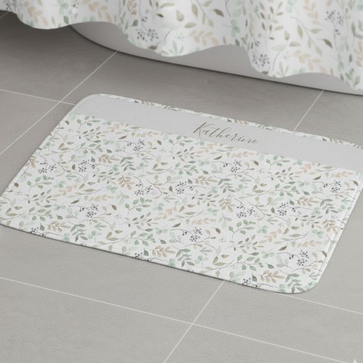   Wilde Blume Boho Personalisiert  Badematte