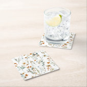 Wilde Blume Boho Rechteckiger Pappuntersetzer (Vor Ort)