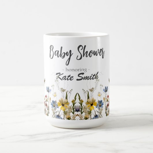 Wilde Blume Botanical Boho Babydusche Kaffeetasse (Mittel)