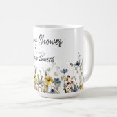 Wilde Blume Botanical Boho Babydusche Kaffeetasse (VorderseiteRechts)