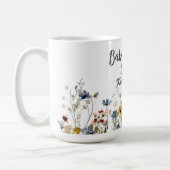 Wilde Blume Botanical Boho Babydusche Kaffeetasse (Links)